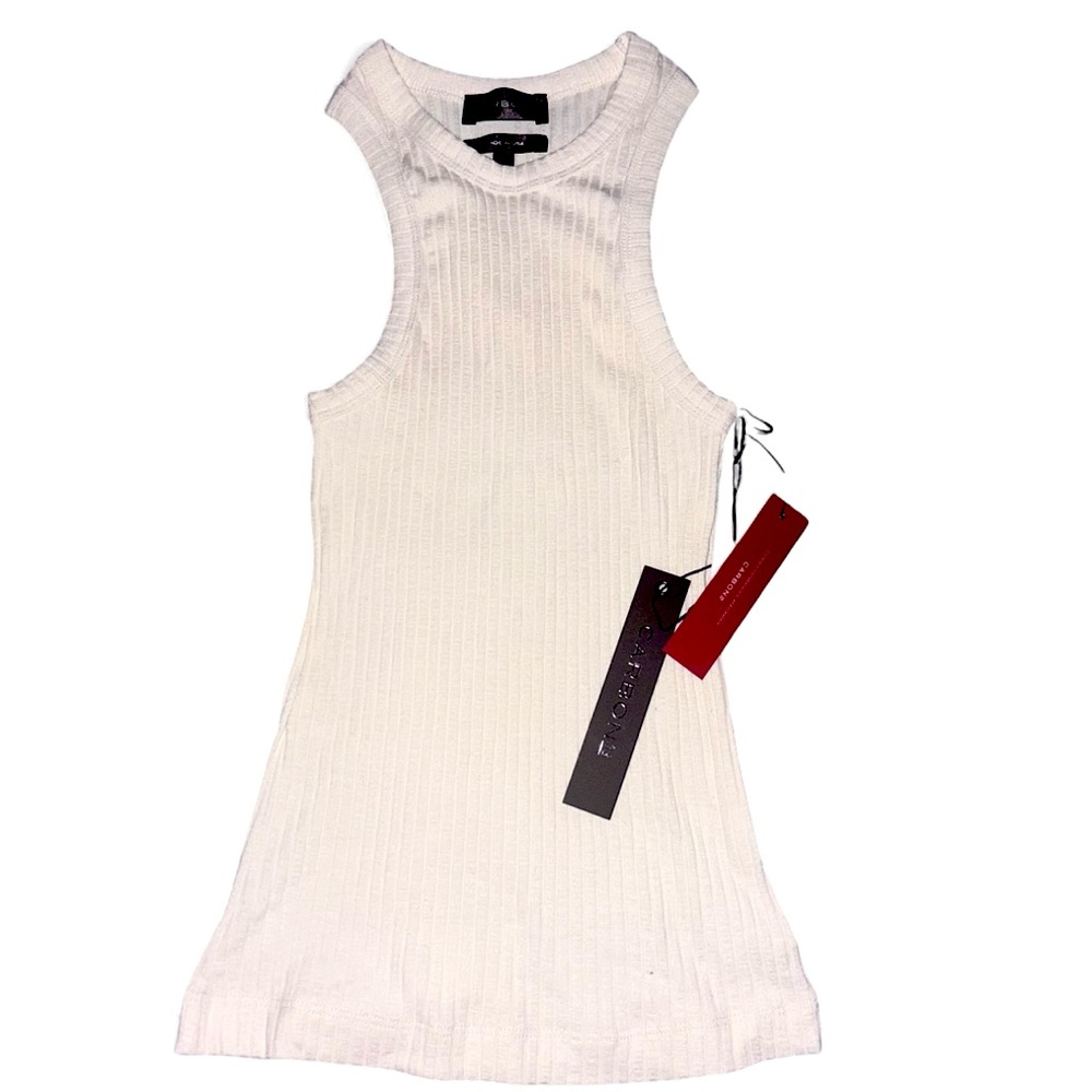 NWT Carbon38 High Neck Ribbed Tank / XS - Picture 2 of 6
